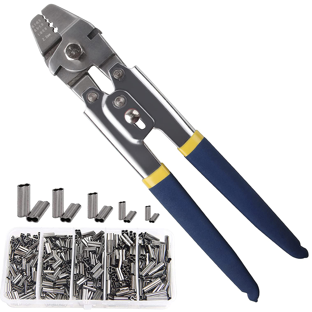 Leader Line - 300 sztuk Crimp Fishing rękawy zestaw